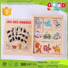 EN71 Standard Shadow wooden domino game set for kids